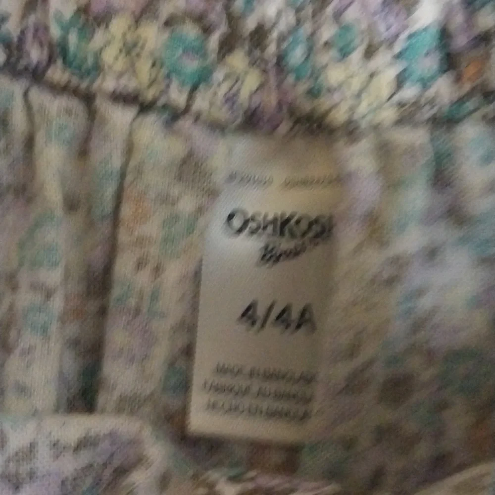 OshKosh B'gosh Blue and Yellow Floral Jumpsuit 4